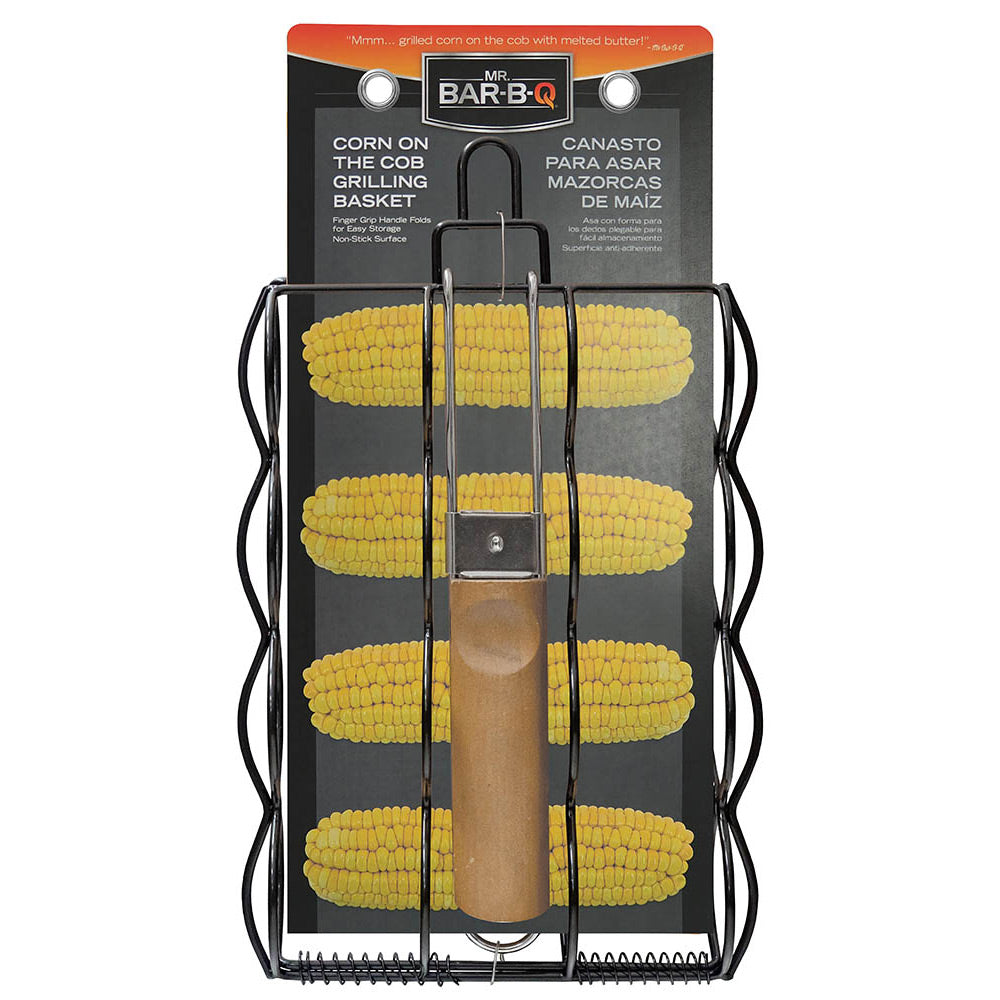 Mr Bar-B-Q Corn on the Cob Grilling Basket Non Stick 4 Cob Cage Design 06633Y