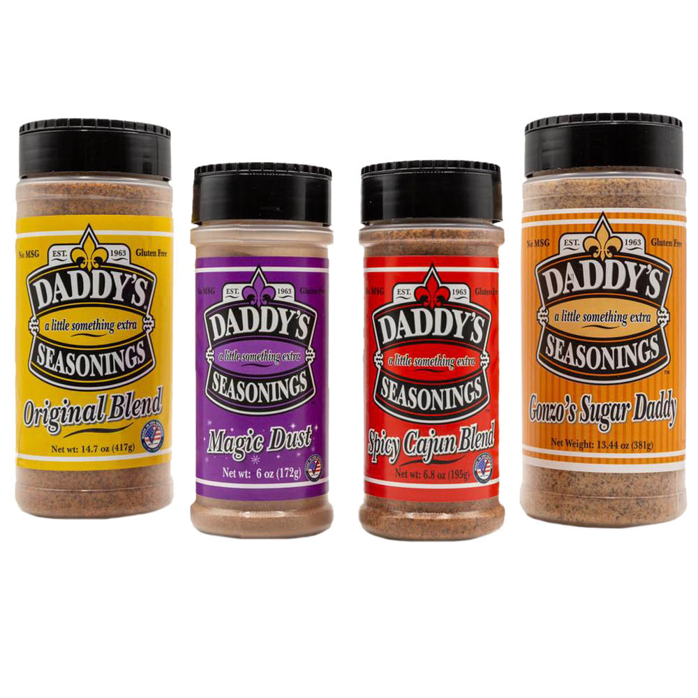 Daddy's Man Can Gift Set Seasonings Four Different Blends in One Gallon Can