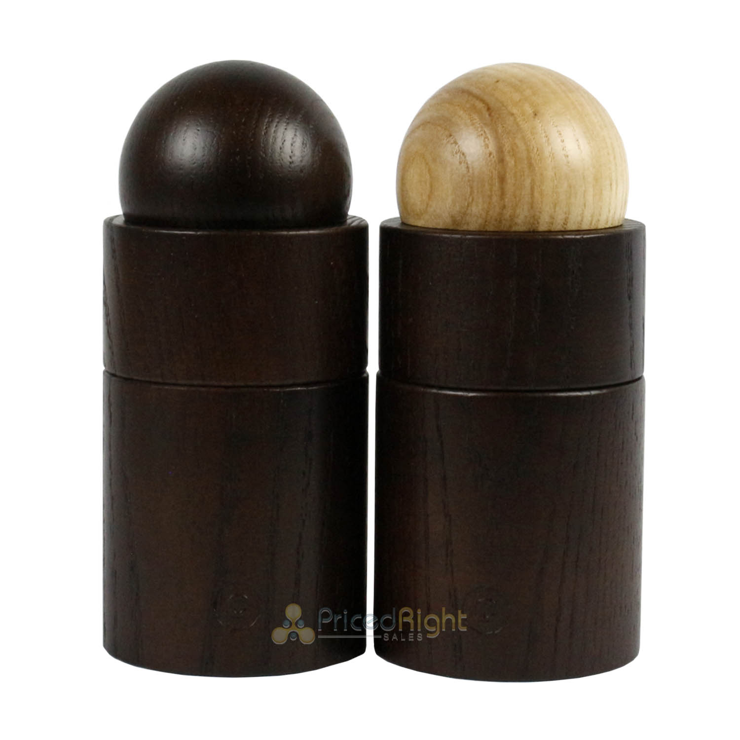 CrushGrind Aarhus Salt and Pepper Spice Mill Ceramic Grinder Set of 2 Ash 12cm