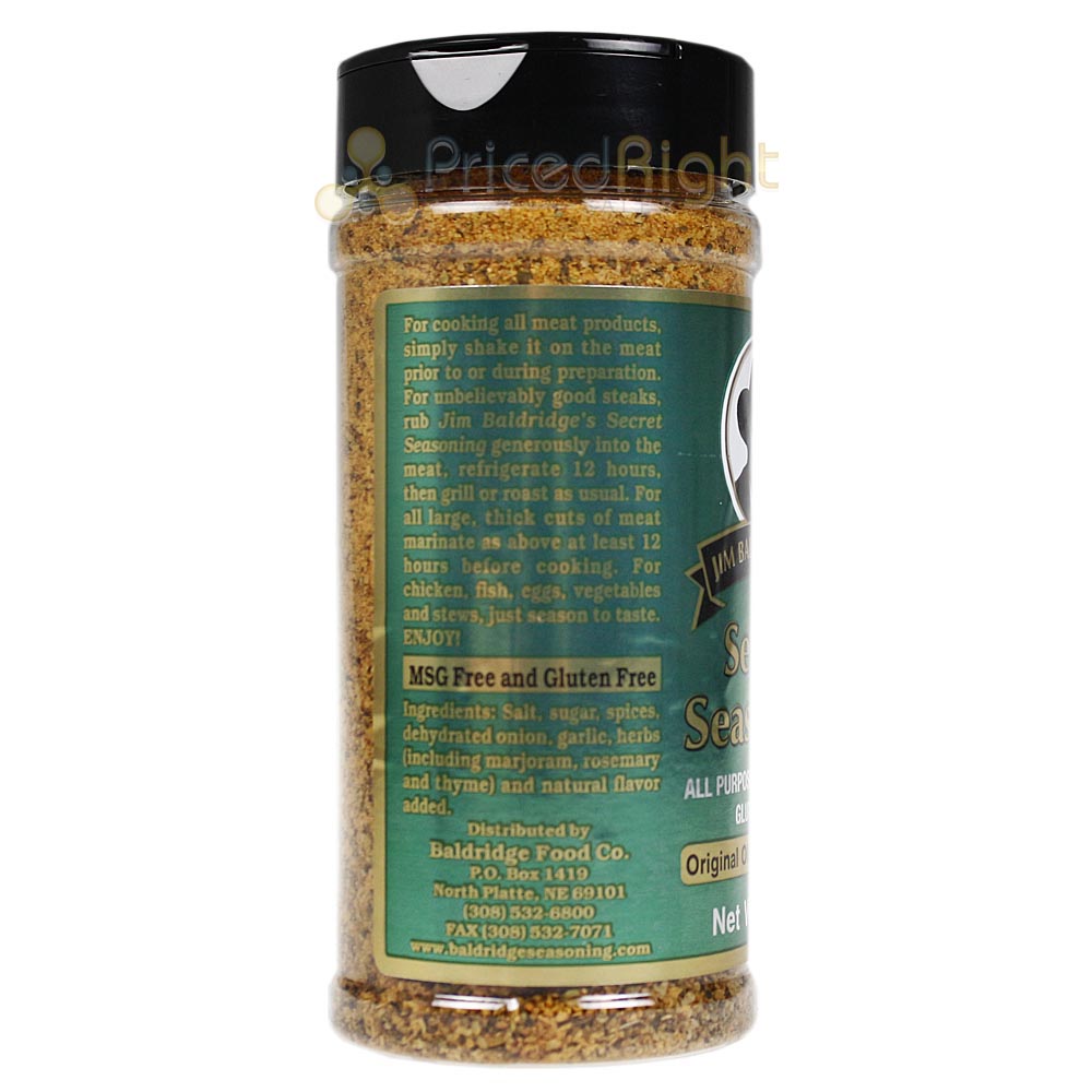 Jim Baldridge's Secret Seasoning 12 Oz All Purpose All Natural Gluten Free