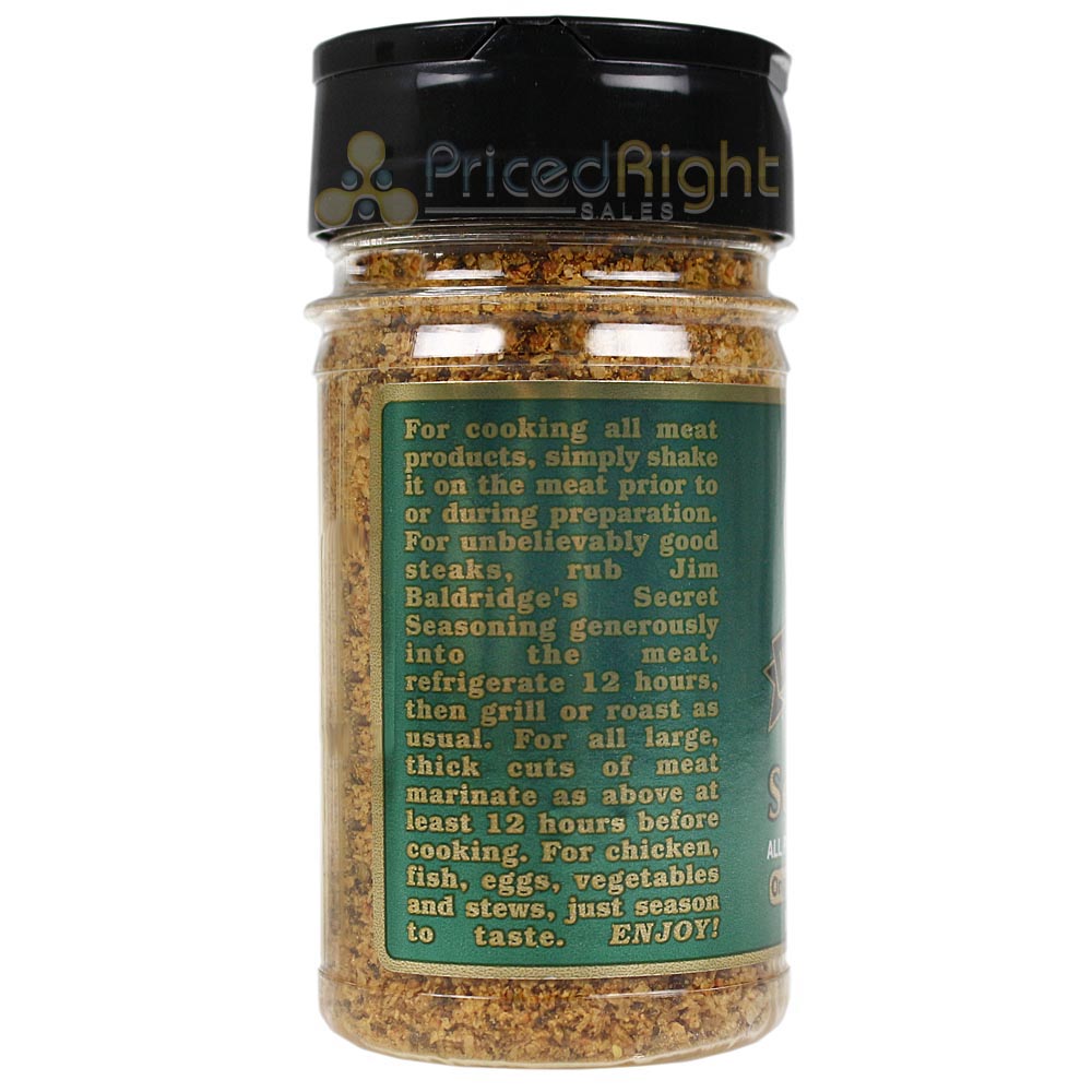 Jim Baldridge's Secret Seasoning 4.7 Oz All Purpose All Natural Gluten Free