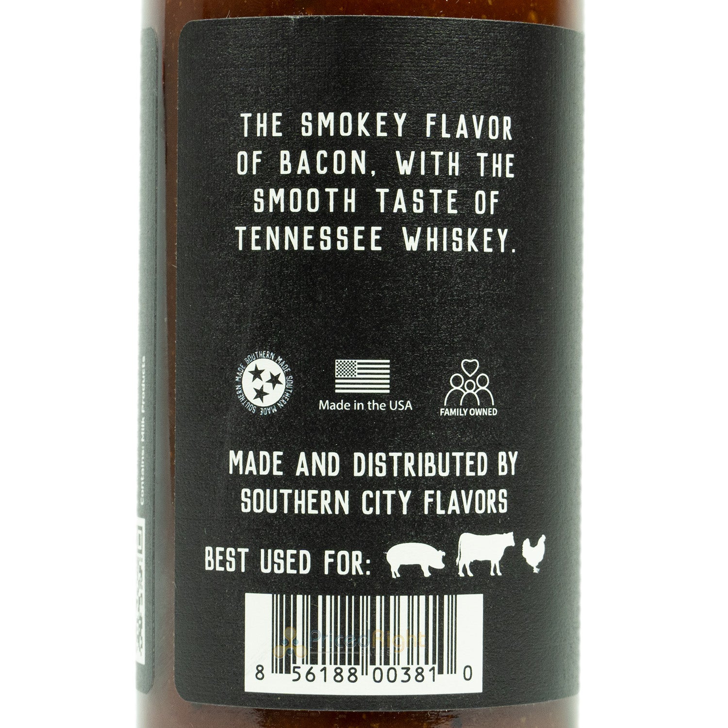 Southern City Flavors Bacon and Whiskey BBQ Sauce Made In Small Batches 15 Oz