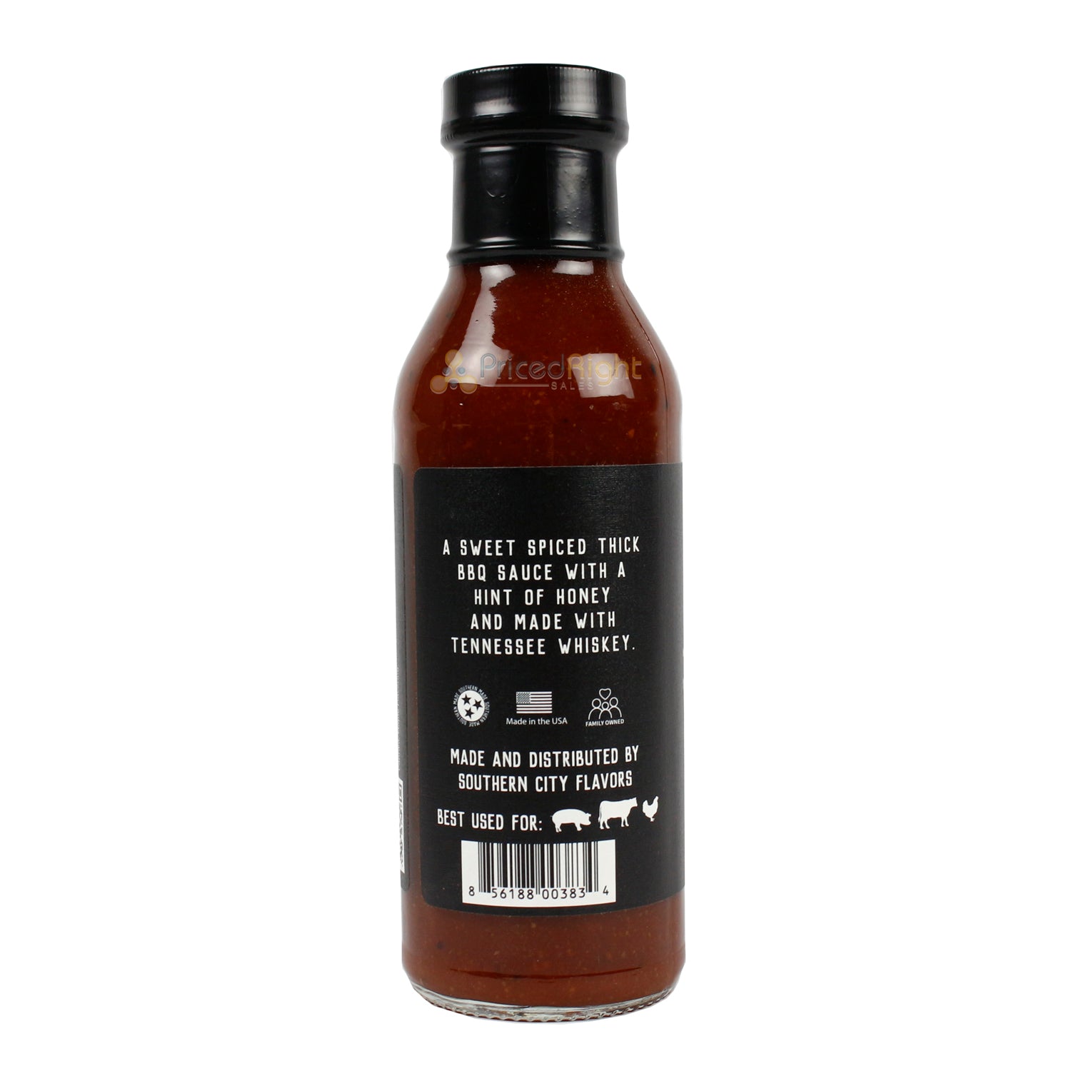 Southern City Flavors Tennessee Whiskey Sweet And Mild BBQ Sauce With Honey 15oz