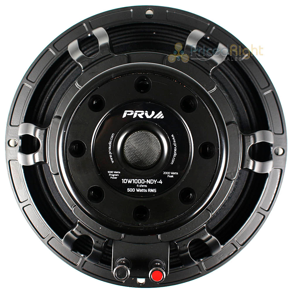 PRV Audio 10" Mid Woofer Speaker 4 Ohm 1000 Watts Max Power 10W1000-NDY-4 Single