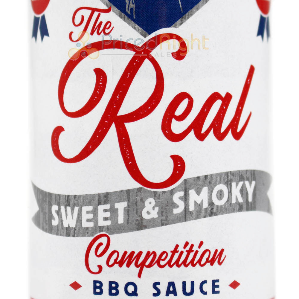 The Real Man Meat BBQ 16 Oz Sweet & Smoky Competition BBQ Sauce 11000-ManMeat