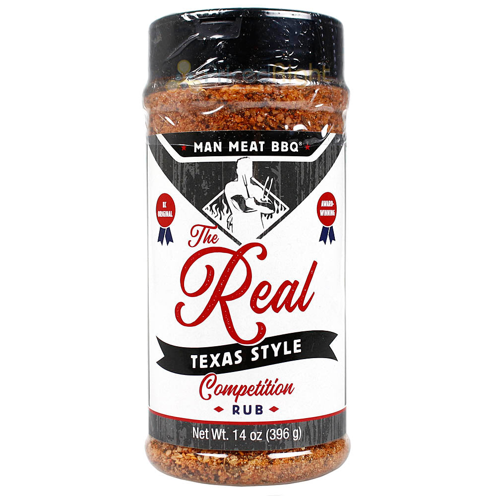 Man Meat BBQ 2 Pack KC Style Competition Rub 13.7 Oz & Texas Style Rub 14 Oz