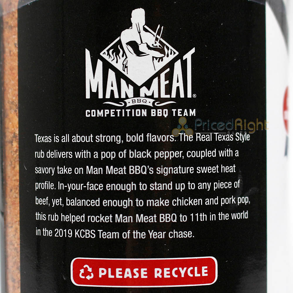 The Real Man Meat BBQ 14 Oz Texas Style Competition Rub Seasoning 11004-ManMeat