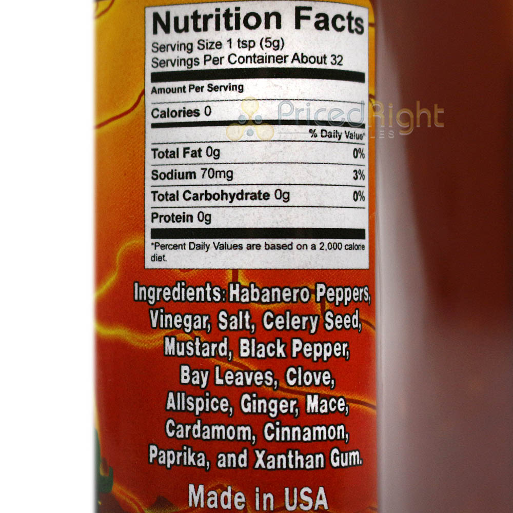 Sauce Crafters Orange Krush The Habanero Sauce Hot Spicy 5.7 Oz Bottle