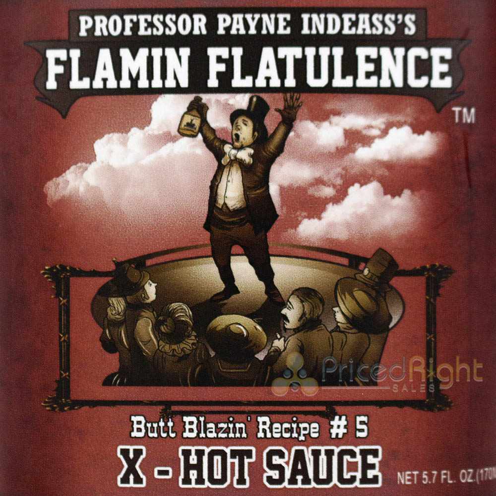 Sauce Crafters Professor Payne Indeass's Flamin' Flatulence Hot Sauce 5.7 Oz