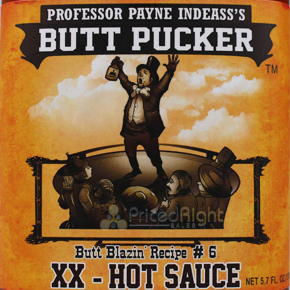 Sauce Crafters Professor Payne Indeass's Butt Pucker Hot Sauce 5.7 oz Bottle