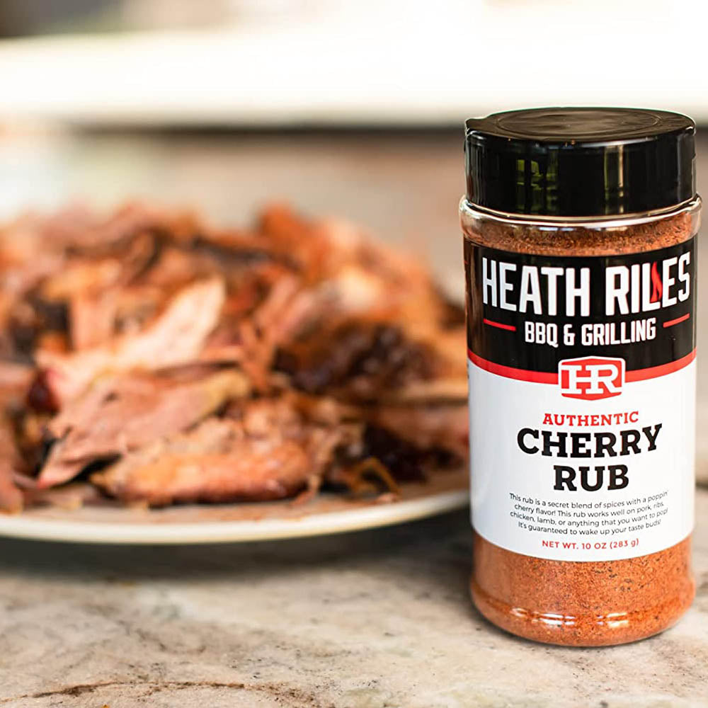 Heath Riles Authentic Cherry Rub 10 Oz Bottle Award Winning Sweet Heat 14913