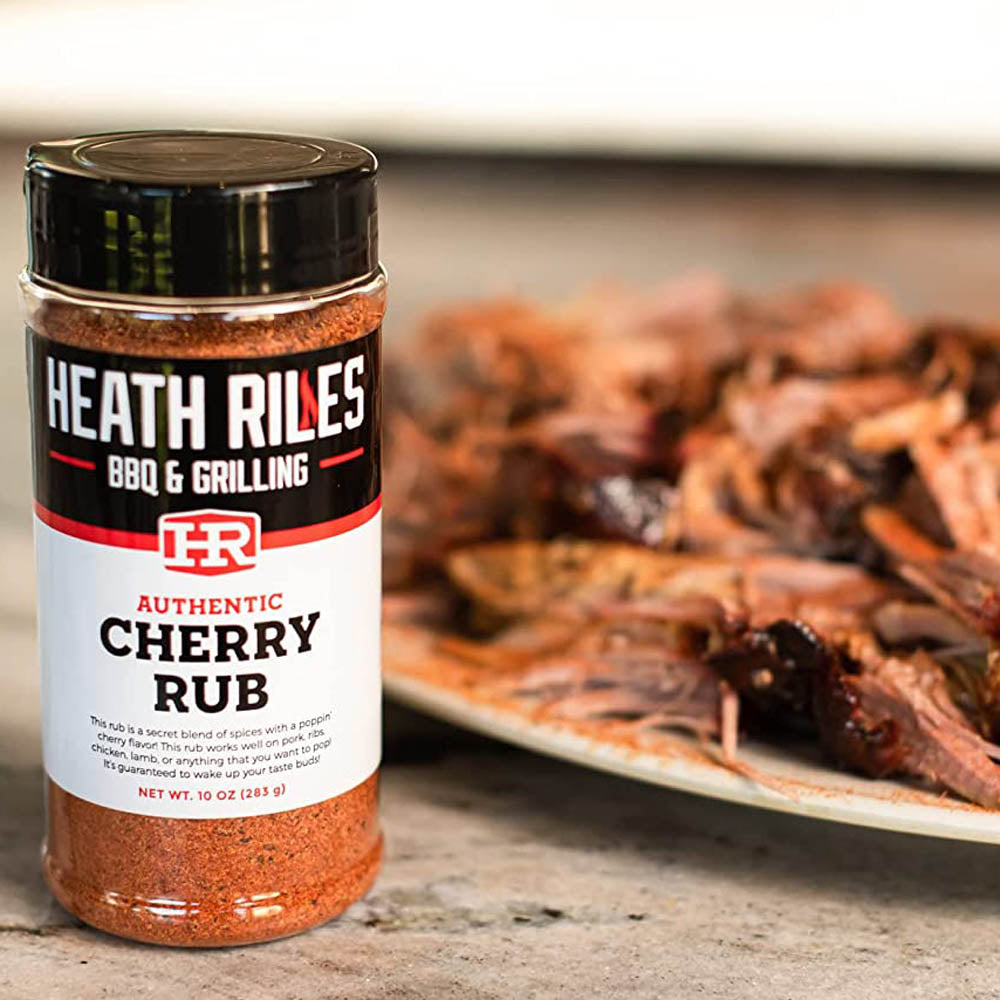 Heath Riles Authentic Cherry Rub 10 Oz Bottle Award Winning Sweet Heat 14913