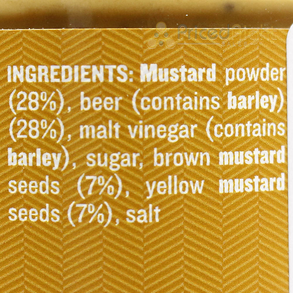 Manfood 6 Oz Beer Mustard Tangy Flavor with Traditional British Ale 150174