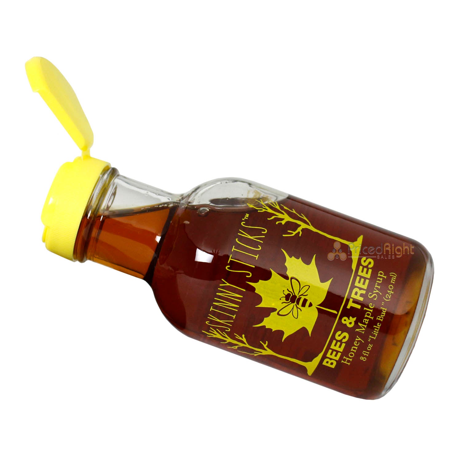 Skinny Sticks Bees & Trees Blended Honey And Maple Syrup 8 Ounce Glass Bottle