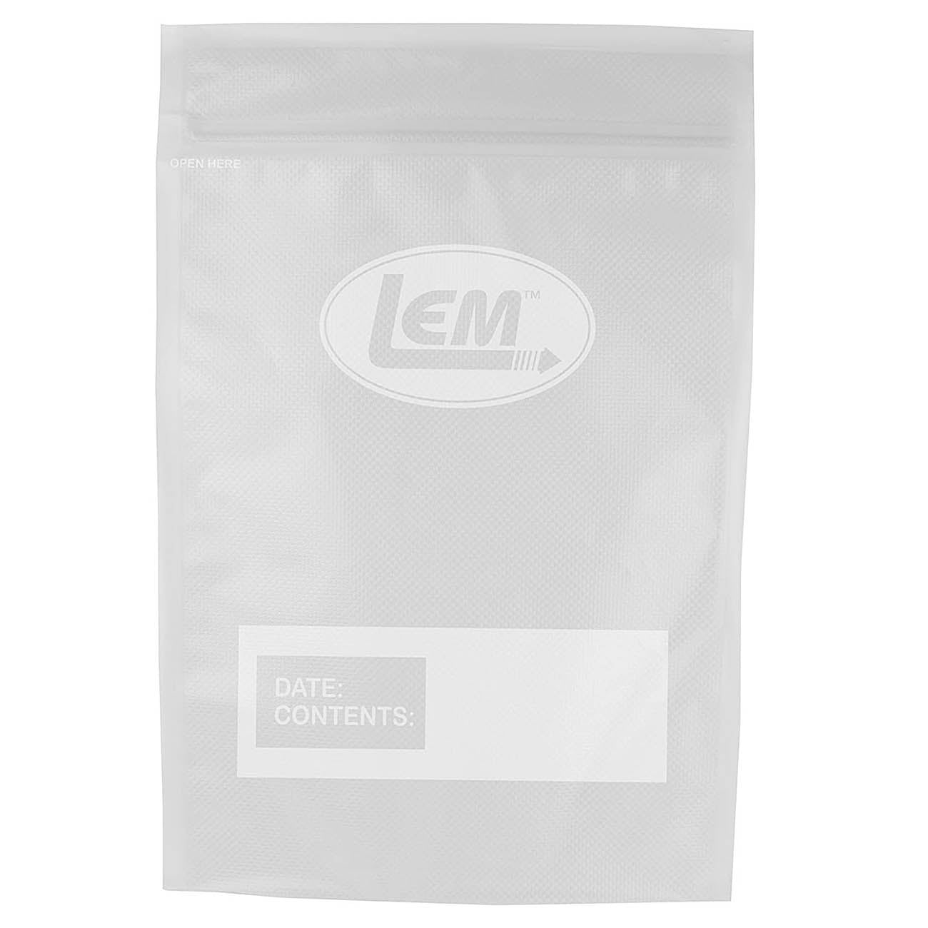 LEM MaxVac 18 Count 8" x 12" Quart Air Tight Vacuum Bags with Zipper Top 1590