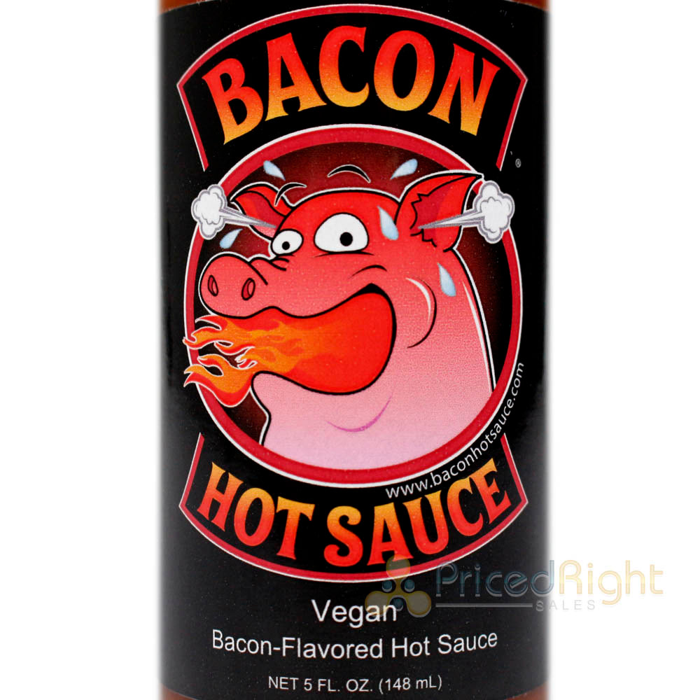 Sauce Crafters Bacon Flavored Hot Sauce Cayenne Spicy 5 Oz Bottle