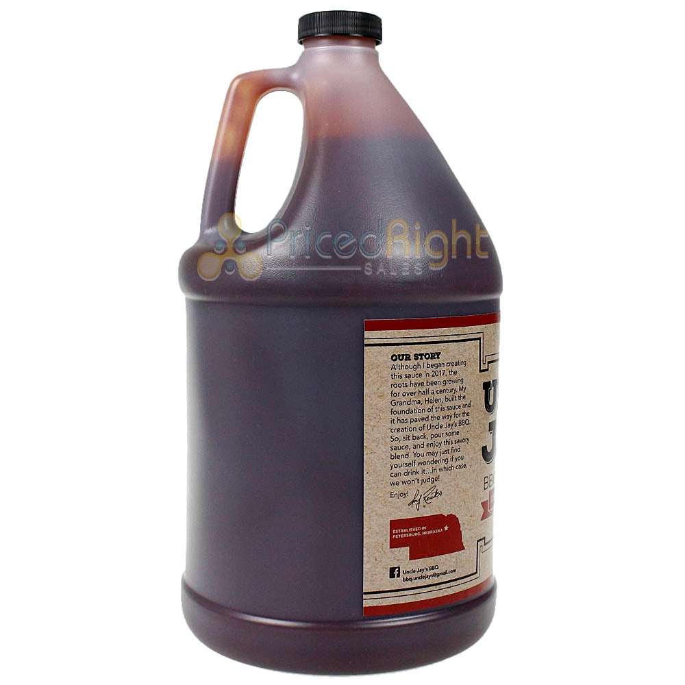 Uncle Jays BBQ Sauce 128 Oz Sweet Smokey Kansas City Style 1 Gallon 21896