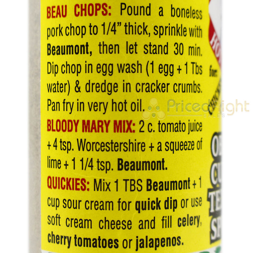 Obie Cue's Beaumont Hot & Beefy Seasoning Meats Soups Stews All Purpose 4.3 Oz