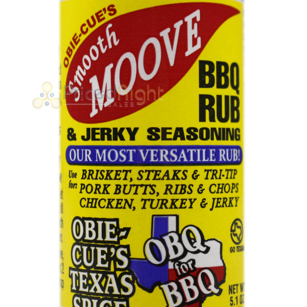 Obie Cue's Smooth Moove BBQ Rub and Jerky Seasoning All Purpose Blend 5.1 Oz