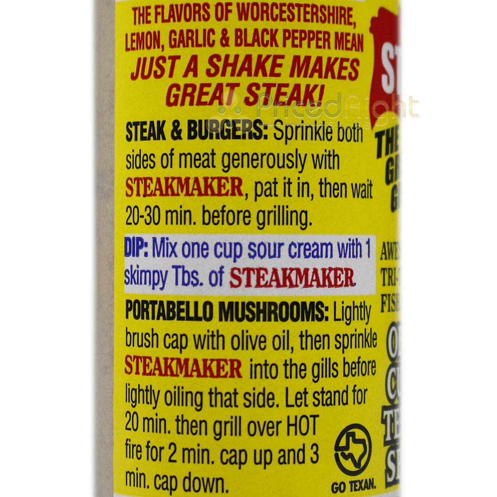 Obie Cue's Steakmaker Grilling Spice Steak Tri-Tip Burgers BBQ Seasoning 4.8 Oz