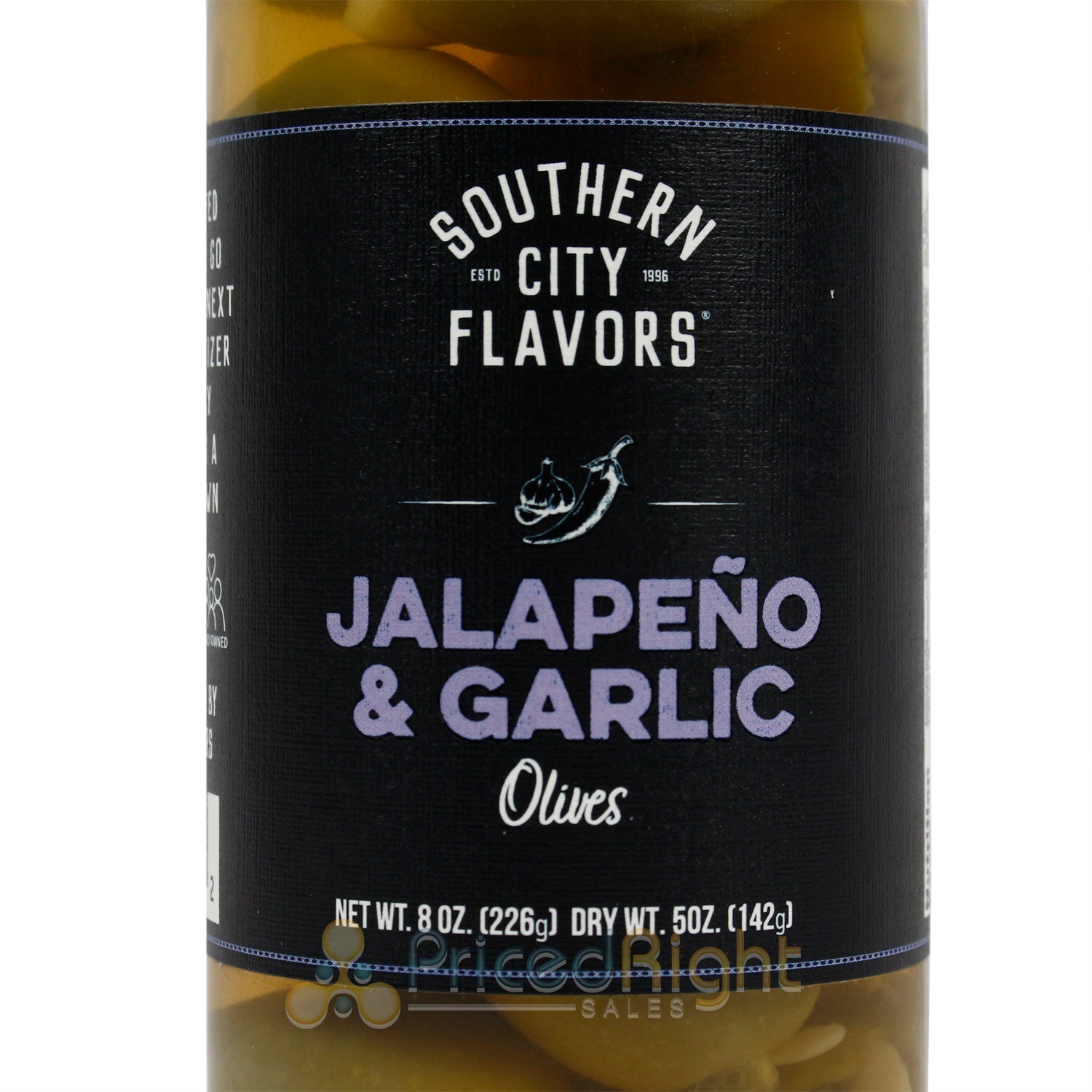 Southern City Flavors Garlic & Jalapeno Pitted Stuffed Olives Made In The USA