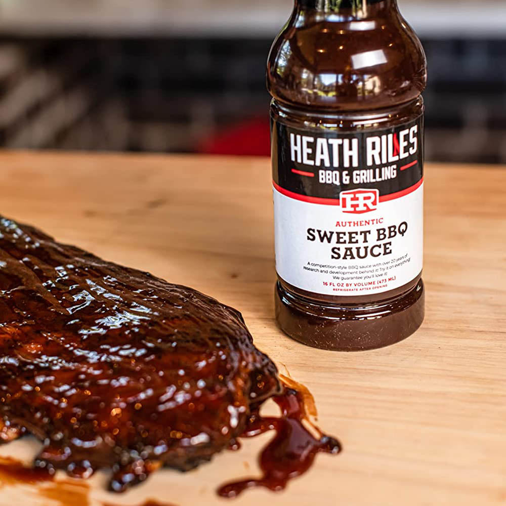 Heath Riles Sweet BBQ Sauce 16 Oz Bottle Competition Sauce No MSG 35987