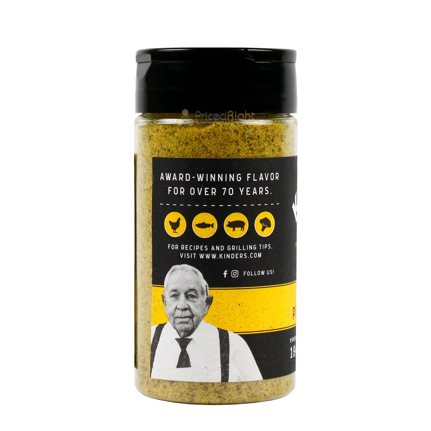 Kinder's Cracked Pepper & Lemon Dry Rub Premium Quality Seasoning 6.25 oz