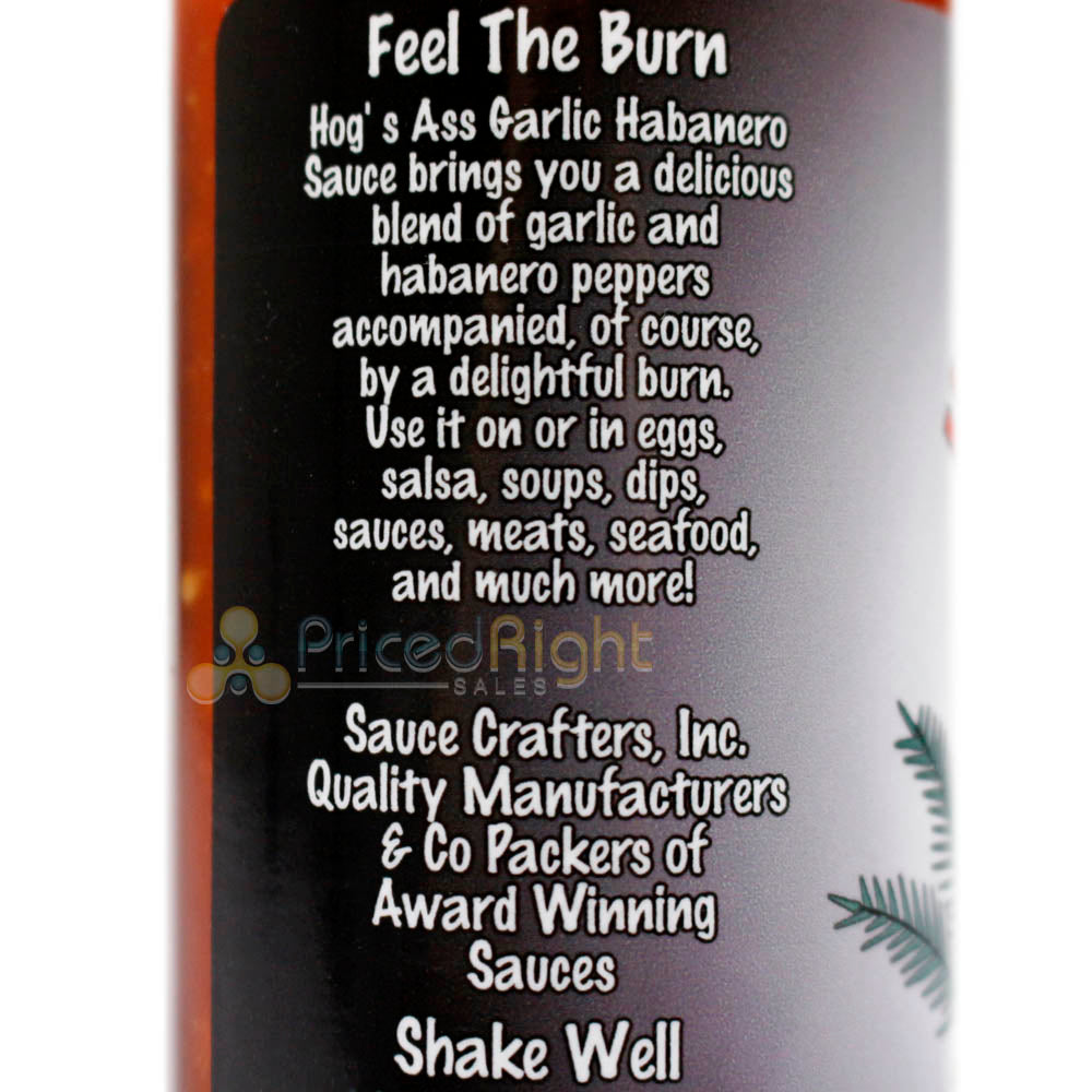 Sauce Crafters Hogs Ass Garlic Habanero Hot Sauce 5 oz Bottle