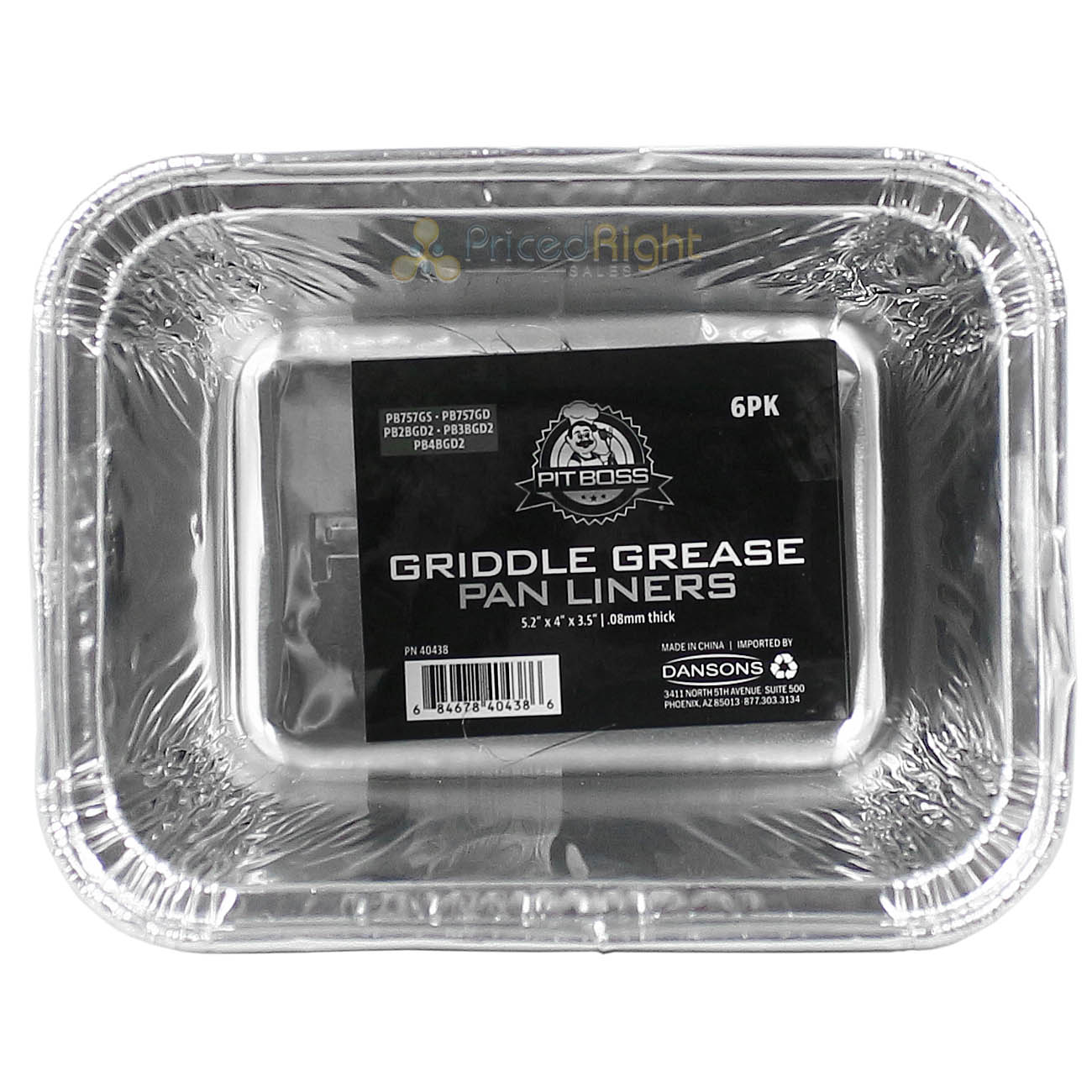 Pit Boss Foil Griddle Grease Pan Liners for PB757GS/GD PB2/3/4BGD2 6 Pack 40438