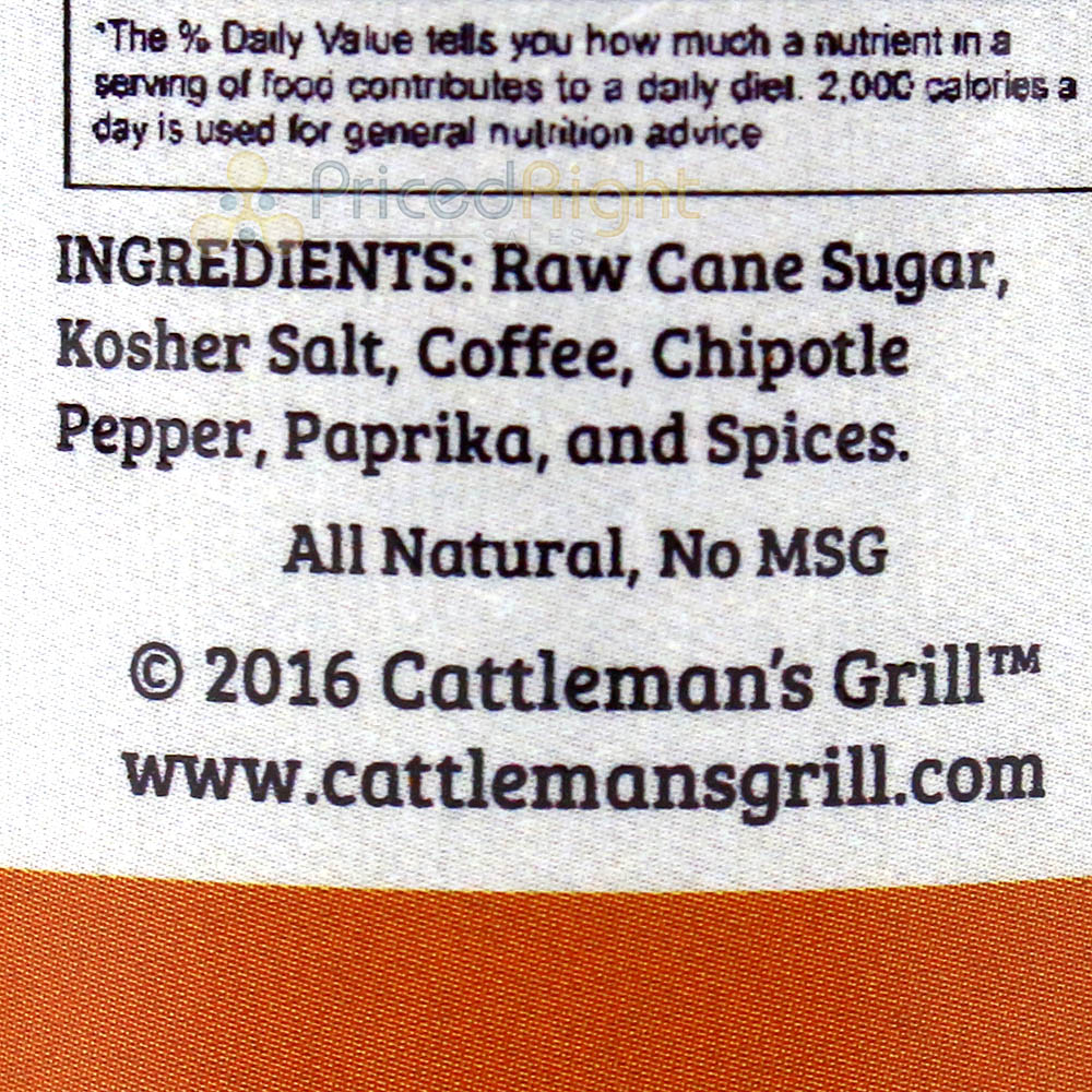 Cattleman's Grill Smoky Chipotle Coffee Steak Seasoning 6.3 Oz Zesty Flavor