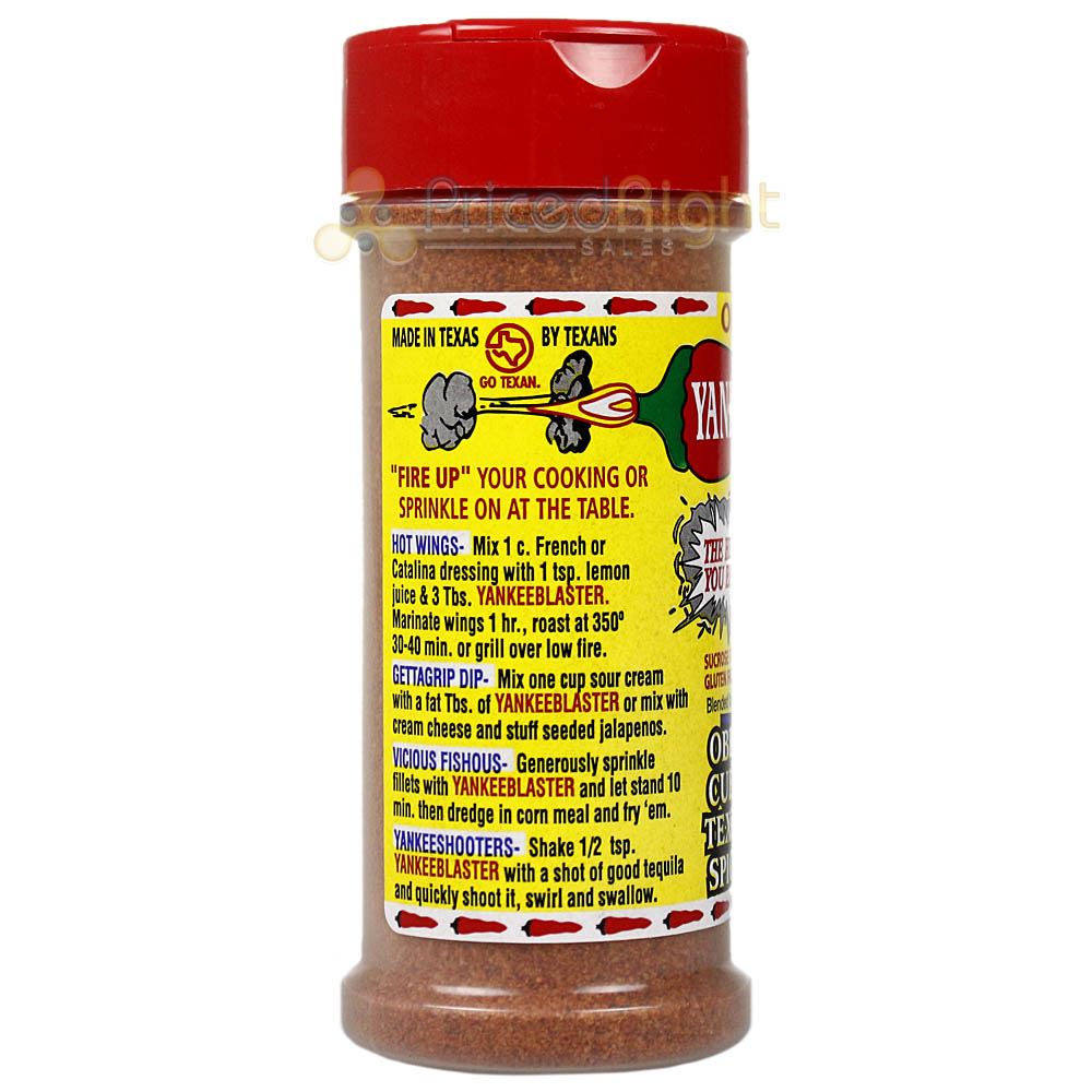 Obie Cue's Yankeeblaster Extra Hot All Purpose Seasoning No Gluten & MSG 4.16 Oz