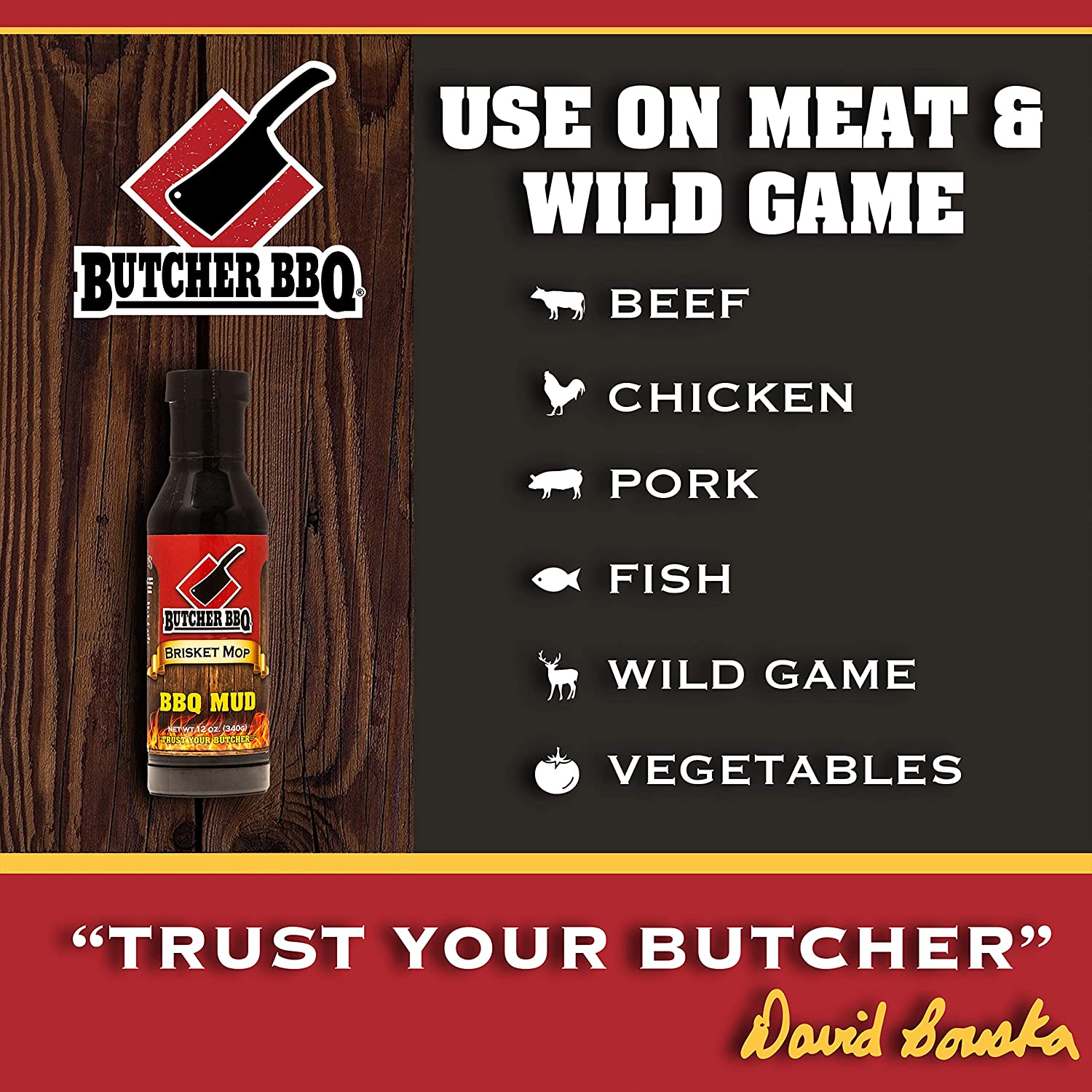 Butcher BBQ Mud Brisket Mop 12 oz Bottle Marinade