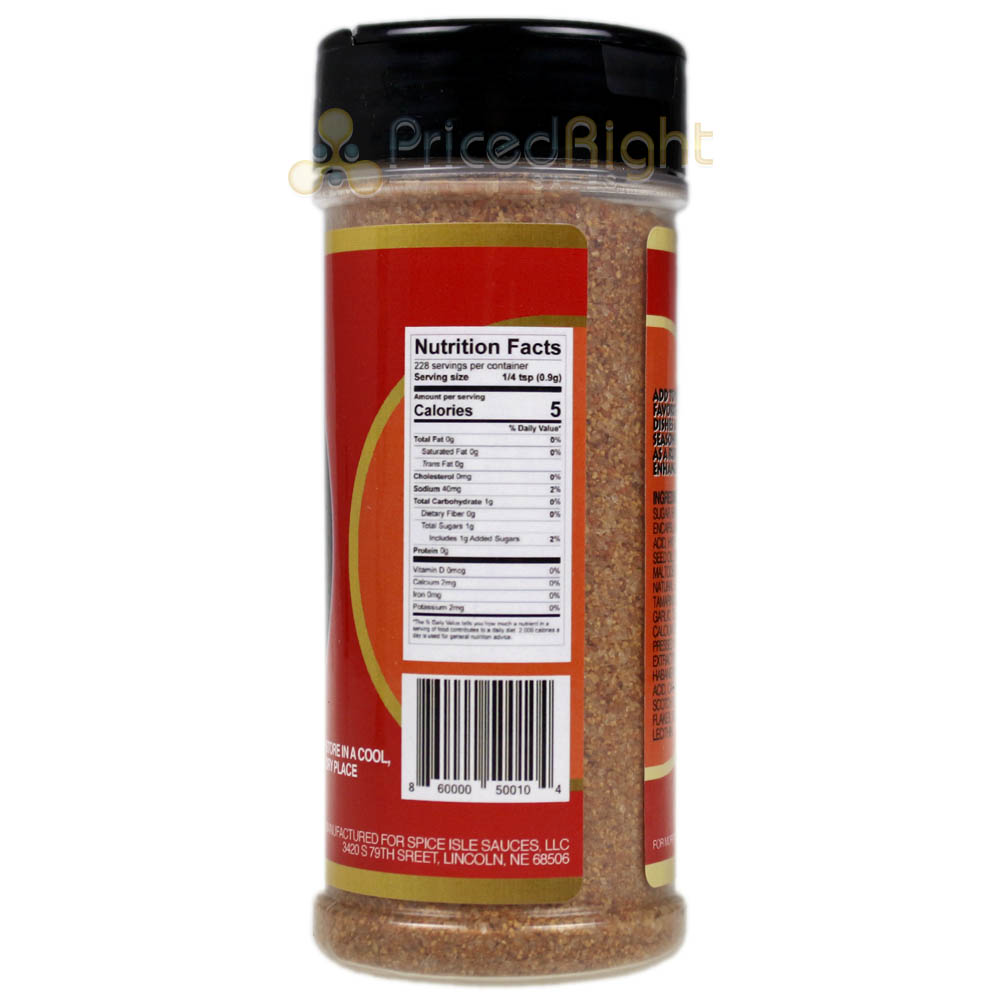 Spice Isle Sauces Tropical Heat Seasoning & Rub BBQ 6.67 Oz Bottle Gluten Free