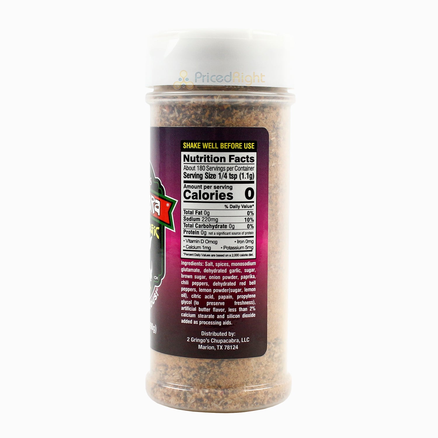 2 Gringos Chupacabra Brisket Magic Blend All Purpose Seasoning 7 Ounce Shaker