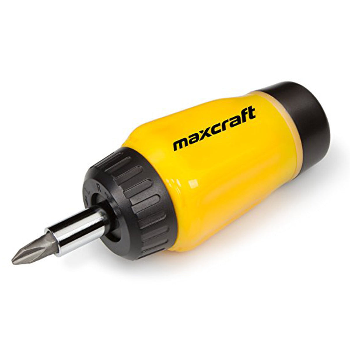 Maxcraft 60599 Gearless Stubby Ratchet Screwdriver 6 in 1 Bits Set Multi Bit