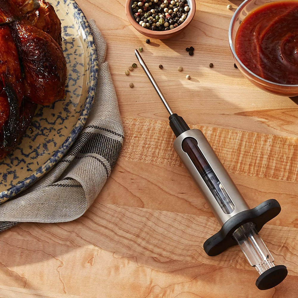 Pit Boss Stainless Steel Meat Marinade Injector Syringe and 2 Needles 67287