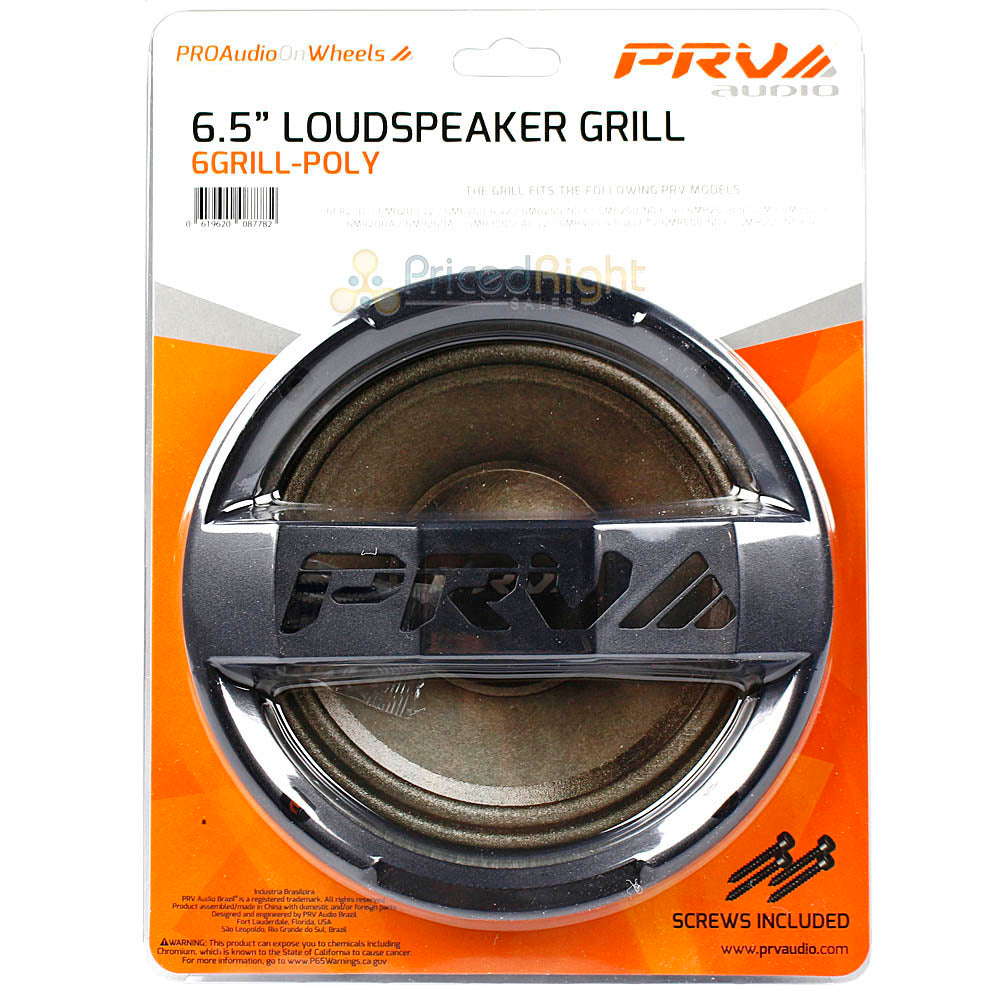 PRV Audio 6.5" Polyethylene Loudspeaker Speaker Grill Car Audio 6GRILL-POLY