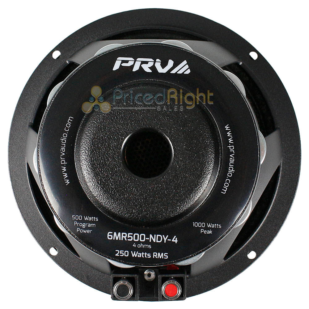 PRV Audio 6.5" Mid Range Speaker 4 Ohm Neodymium 1000W Max 6MR500-NDY-4 Single