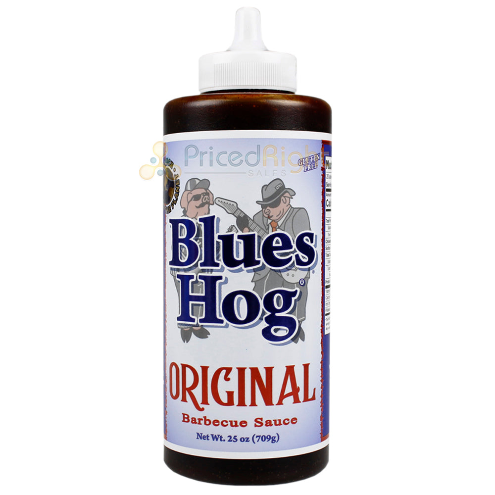 Blues Hog Original BBQ 25 Oz and Honey Mustard Sauce 21 Oz Squeeze Bottle 2 Pack