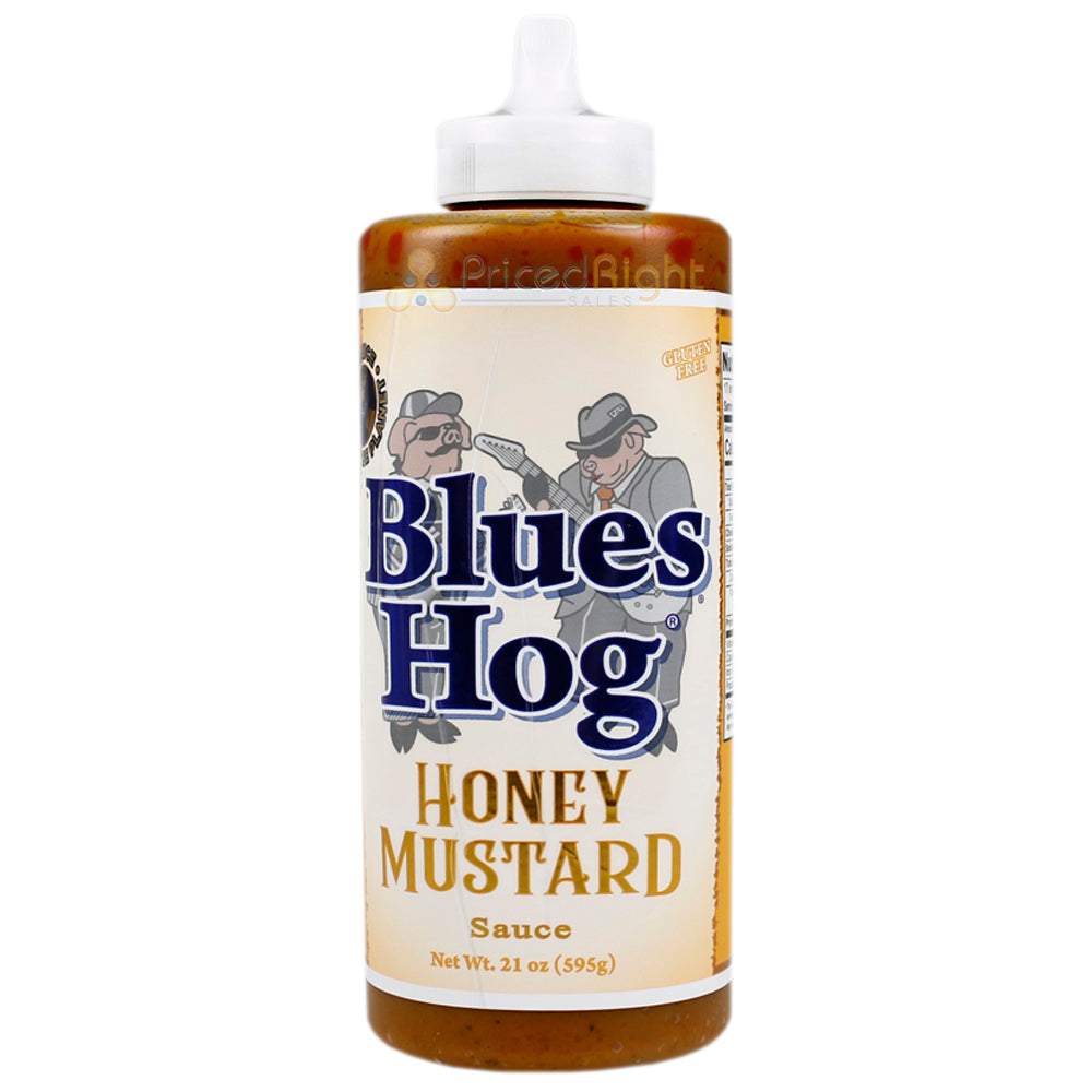 Blues Hog Original BBQ 25 Oz and Honey Mustard Sauce 21 Oz Squeeze Bottle 2 Pack