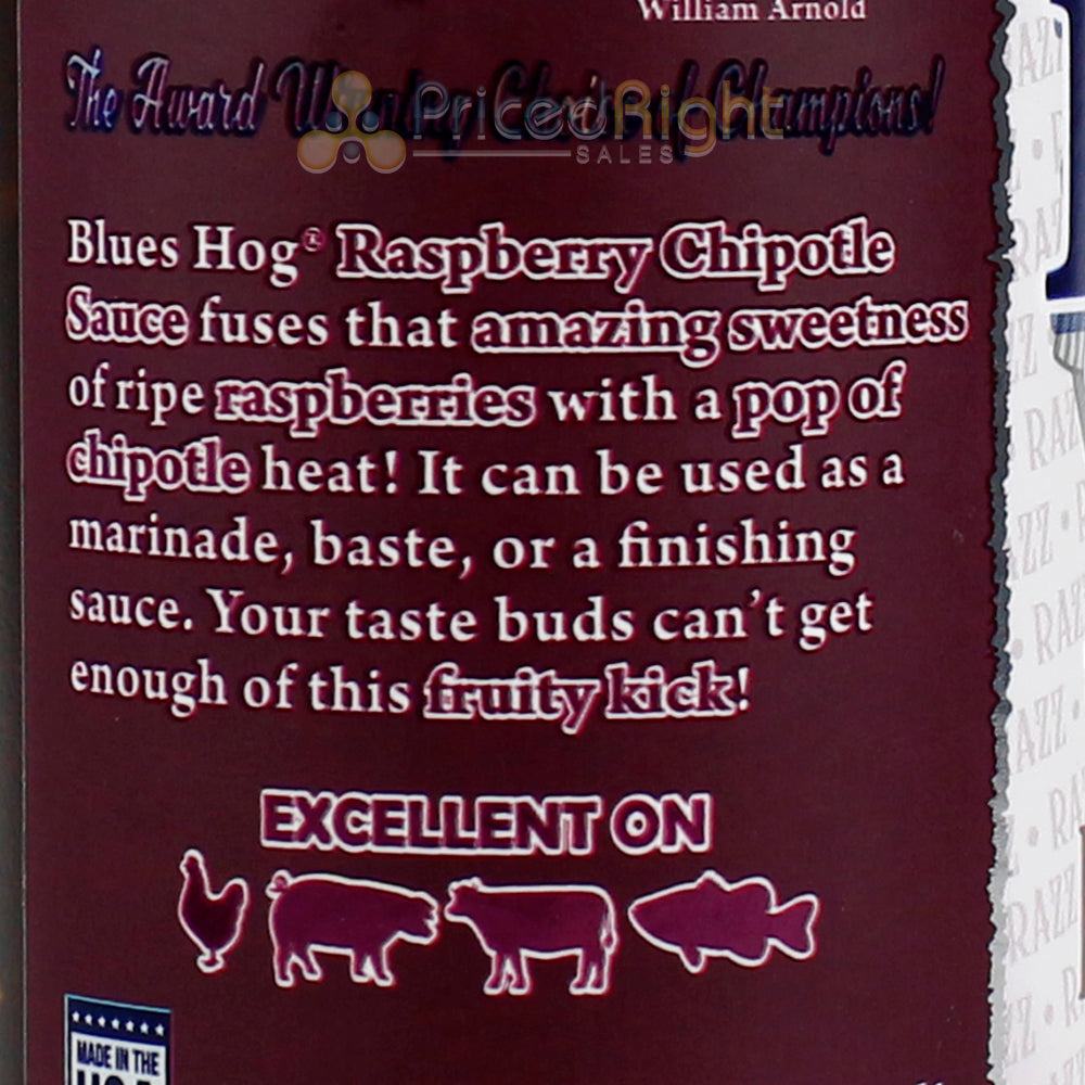 Blues Hog Raspberry Chipotle BBQ Sauce 25 Oz Squeeze Bottle Gluten Free