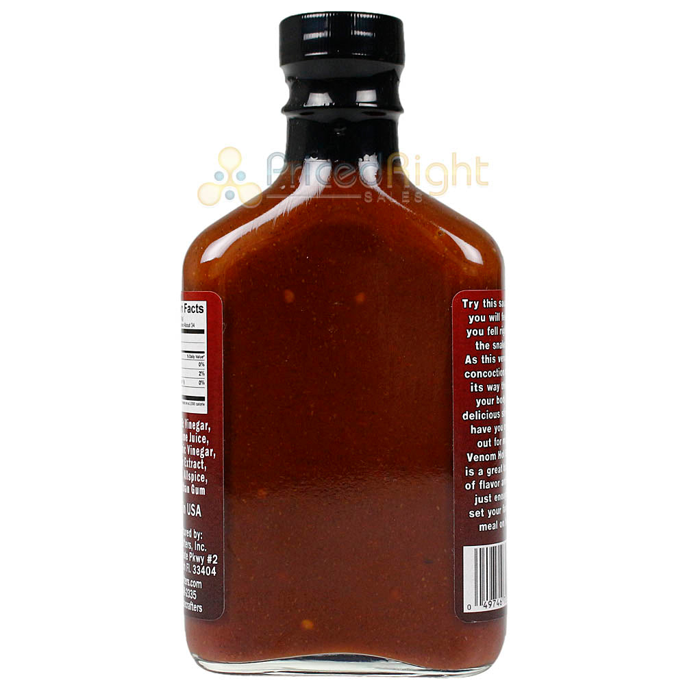 Sauce Crafters Venom Xtreme Hot Sauce Habanero Not for Beginners 5.7 Oz Bottle