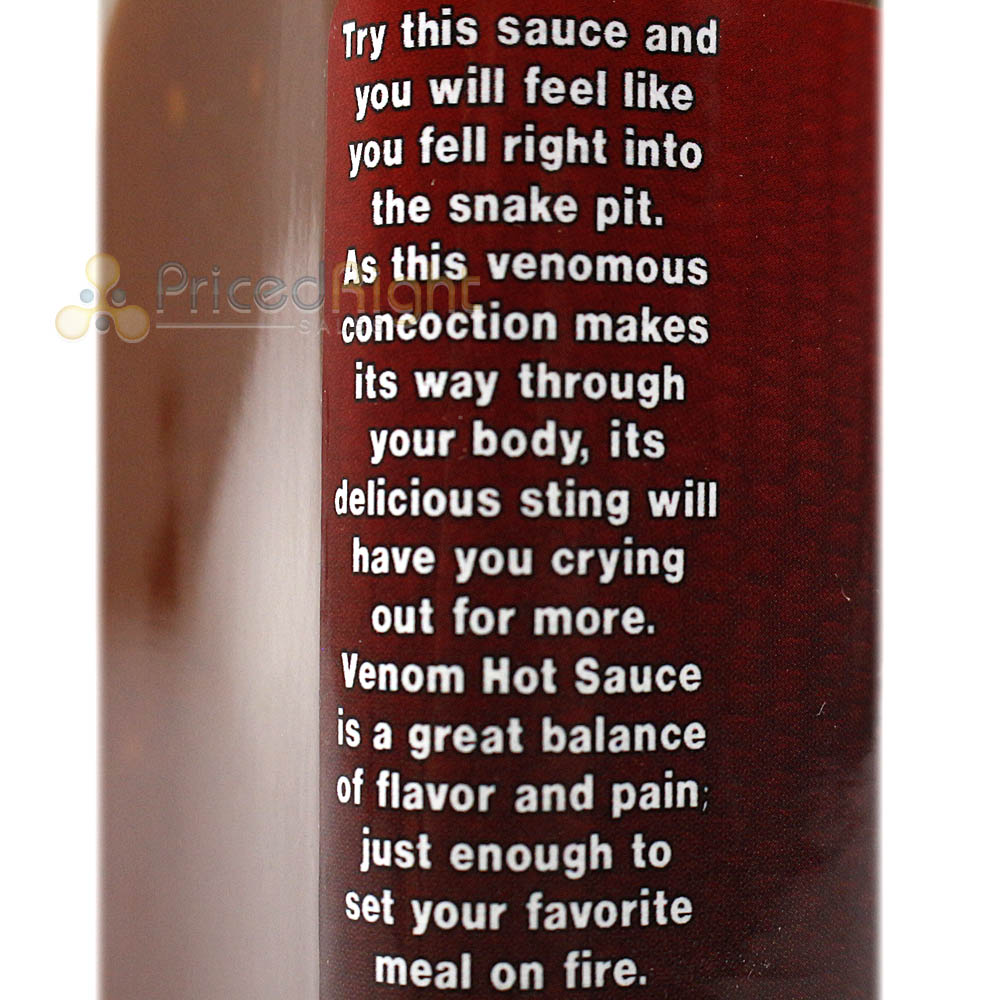 Sauce Crafters Venom Xtreme Hot Sauce Habanero Not for Beginners 5.7 Oz Bottle