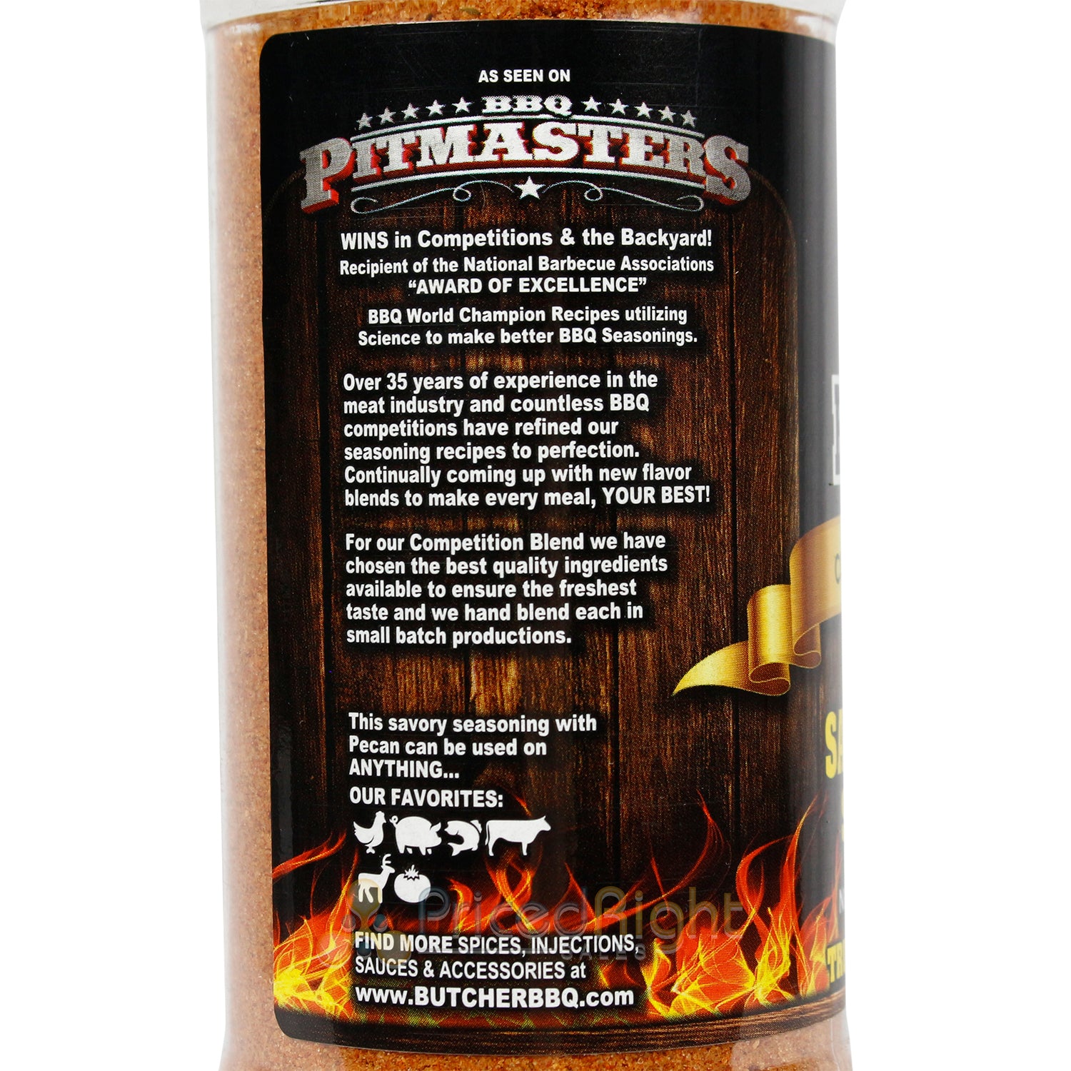 Butcher BBQ Savory Pecan Signature Blend 12.2 Oz BBQ Rub Seasoning Gluten Free