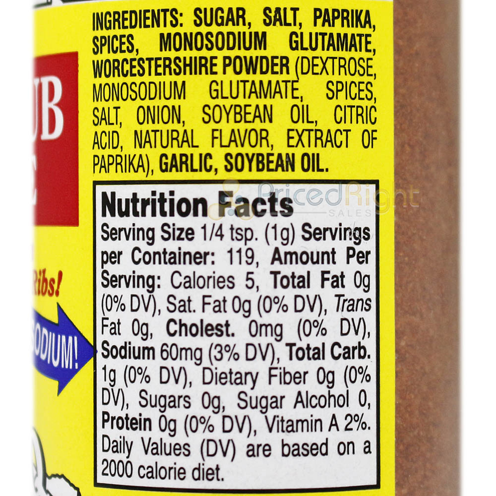 Obie Cue's Sweet Rub BBQ Spice Poultry Pork Ribs Low Sodium Gluten Free 4.2 Oz