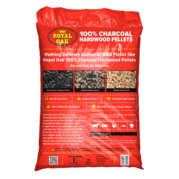 Royal Oak Charcoal Pellets 20 lb Bag Charcoal Hardwood Water Resistant