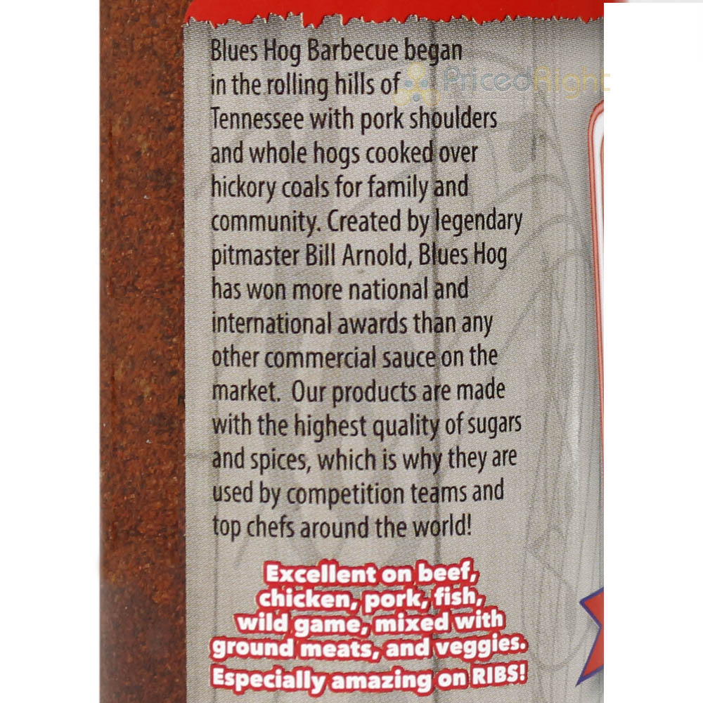Blues Hog Dry Rub Seasoning All Purpose Spice 5.5 Oz Bottle Gluten Free BBQ