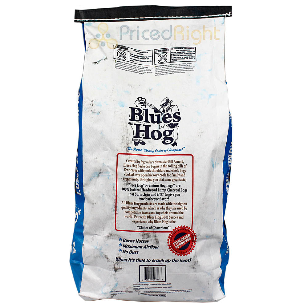 Blues Hog Charcoal Hog Logs 100% Natural Hardwood Lump Charcoal Logs 15.4 lbs