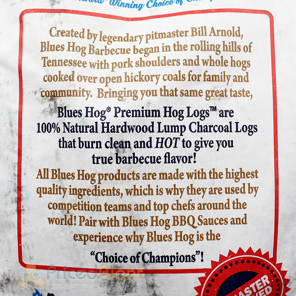 Blues Hog Charcoal Hog Logs 100% Natural Hardwood Lump Charcoal Logs 15.4 lbs