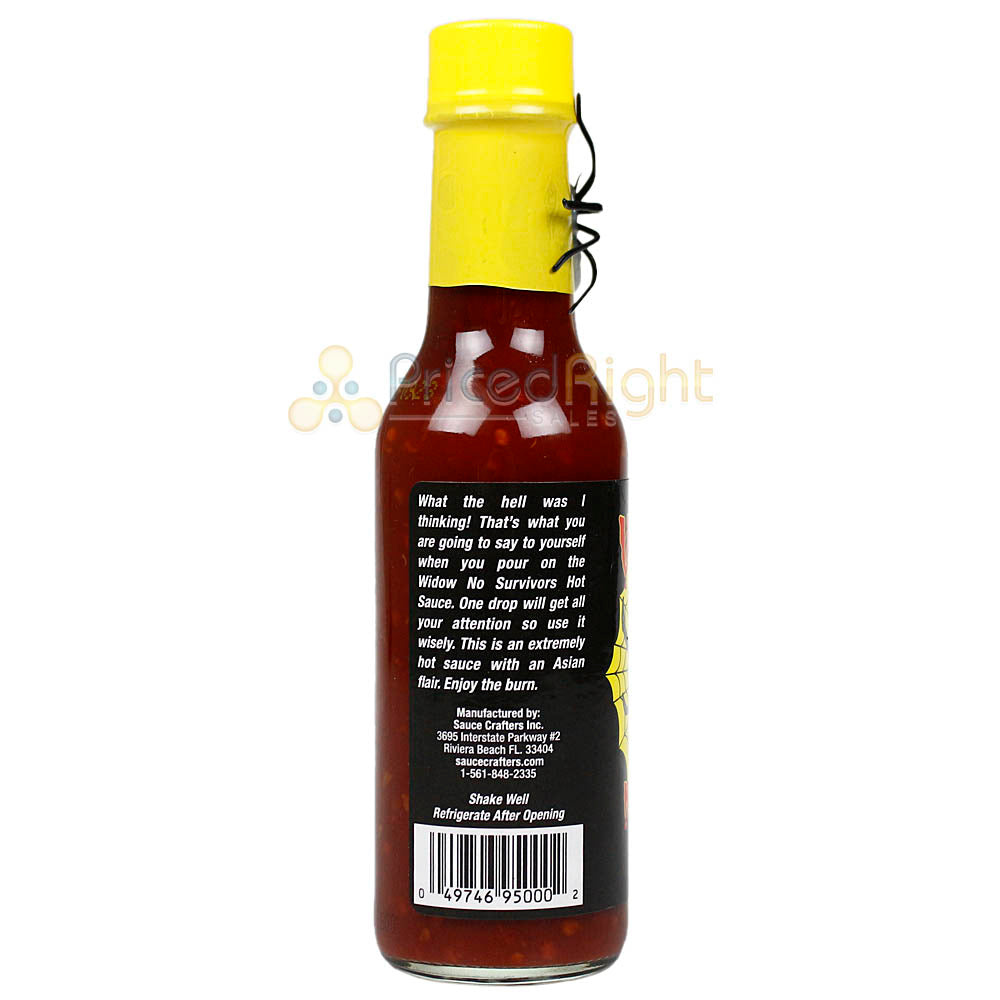 Sauce Crafters Widow No Survivors Hot Sauce Extreme Heat 5 Oz Bottle